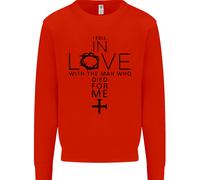 In Amore Con La Croce Christian Christ Uomo Felpa Maglione