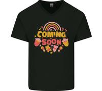 In Arrivo Nuovo Baby Gravidanza Uomini T-Shirt In Cotone A V