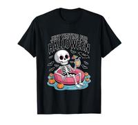 In attesa di Halloween scheletro Spooky Conto Alla rovescia Divertente Maglietta