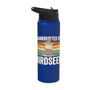 In bancarotta da Birdseed Birding Hobby Backyard Birdwatching Stainless Steel Insulated Water Bottle