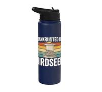 In bancarotta da Birdseed Birding Hobby Backyard Birdwatching Stainless Steel Insulated Water Bottle