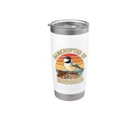 In bancarotta da Birdseed Birdwatching Umorismo Retro Birdwatcher Bicchiere termico in acciaio inox doppia parete
