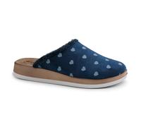 IN BLU SCARPE DONNA CIABATTA CON CUORICINI (CT40-BL)