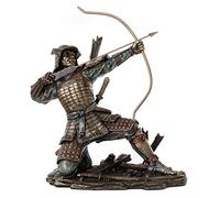 In bronzo giapponese Samurai Warrior Yayoi statue figurine