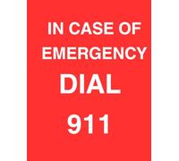 In Case of Emergency Dial 911: A visible notebook with a clear call to action for your loved ones! Have all the critical information handy (name, ... Give yourself some peace of mind!