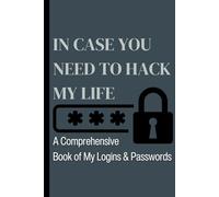 In Case You Need to Hack My Life: A Comprehensive Book of My Logins & Passwords