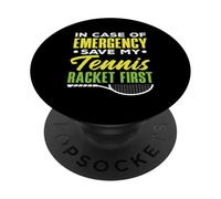 In caso di emergenza, salva la mia racchetta da tennis per il primo tennis PopSockets PopGrip Adesivo