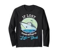 In caso di smarrimento, si prega di tornare al Lido Deck Funny Cruising Maglia a Manica