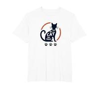 in Cat We Trust: Amante Felino Capriccioso Maglietta, Uomo Taglie Grandi, Bianco, 2X Tall