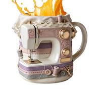 in ceramica, 330 ml, a tema macchina da cucire, simpatica da caffè e tè, creativa per amanti del cucito, stoviglie, per casa, cucina, scrivania, soggiorno, uso interno ed esterno
