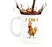 in Ceramica | 350ml Riutilizzabile Divertente Per Tutte le Stagioni - per Acqua in Ceramica con Motivo del Gallo | per Acqua Birra Cioccolato Tè Casa Campeggio Dormitorio Hotel Appartamento