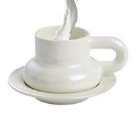 in ceramica, con manico ergonomico, elegante e riutilizzabile, per la casa, il caffè, il posto di lavoro, la birra, il latte, il picnic, il ristorante, la