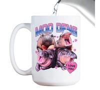 in ceramica hippoPattern - High Temperature Resistant Milk Cup, Stylish Printed hippoMug Coffee Tea Beverage | Morning Coffee Ritual, Desk Drinkware Upgrade for hippoLover, Dishwasher Safe Cup