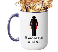 in ceramica ispiratrice, per bevande, da caffè da 400 ml che trattiene il calore con finitura liscia smaltata, con citazione con manico ergonomico, recipiente per bevande per l