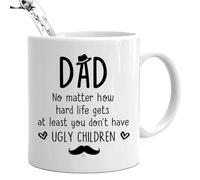 in ceramica per la festa del papà, 350 ml, grande capacità, 8 x 8 x 9,5 cm, resistente alle alte temperature, per vino, tè, succhi di frutta, caffè caldo