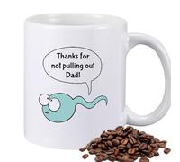 in ceramica per la festa del papà, 350 ml, grande capacità, 8 x 8 x 9,5 cm, resistente alle alte temperature, per vino, tè, succhi di frutta, caffè caldo