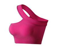 In Cotone Post Parto Teenage Girls Large Size Non Ring Underwear Gathered Comfortable Sport Large Breasts Show Small Bra Strapless Wear Outside The States Tank Top Reggiseno Yoga Bianco, rosso, M