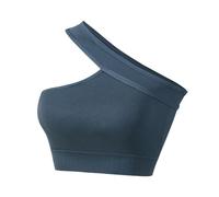 In Cotone Post Parto Teenage Girls Large Size Non Ring Underwear Gathered Comfortable Sport Large Breasts Show Small Bra Strapless Wear Outside The States Tank Top Reggiseno Yoga Bianco, blu, XXL