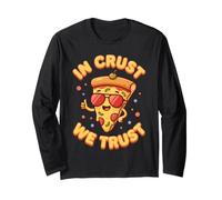 in Crust We Trust - Fetta di Pizza Divertente Maglia a Manica