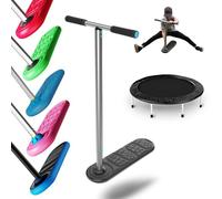 In Do The Trick Scooter Trampolino-Monopattino Trick Scooter Kickstart Classic - Unisex per Giovani 6-15 Anni Nero - Piattaforma Antiscivolo & Maniglione Regolabile - Freestyle Indoor & Outdoor
