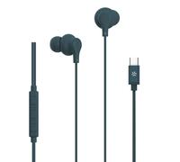 Celly Cuffie Auricolari In Ear con Filo USB-C, Tasto di Risposta, Controllo del Volume, Microfono Integrato - Blu