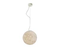 Lampada a Sospensione LUNA 1 Ø 35 cm piccola in nebulite mix di Resina e Fibre Nebulite Bianco bianco