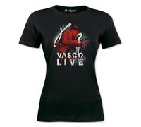 in Esclusiva!!! Maglietta Donna t-Shirt di Vasco Live 2025 Edizione Limitata!! Femminile Bambina Ragazza (IT, Numero, 38, 40, Regular, Regular, Nero)