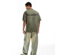 In esclusiva per ASOS - AllSaints - Underground - T-shirt oversize kaki-Verde M