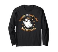 in Esecuzione su Candy Corn e Decisioni sbagliate -Fun Ghost Halloween Maglia a Manica