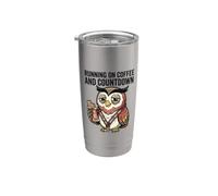 In esecuzione sul caffè e conto alla rovescia citazione amante divertente corridore umorismo Bicchiere termico in acciaio inox doppia parete