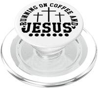 In esecuzione sul caffè & Gesù Cristiano croce uomini & donne PopSockets PopGrip per MagSafe