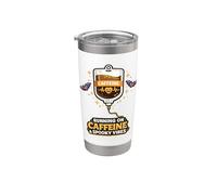 In esecuzione sulla caffeina Vibes spettrale Halloween Caffè Infermiera Bicchiere termico in acciaio inox doppia parete