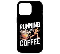 In esecuzione sulle vibrazioni della caffeina del corridore della maratona del caffè Custodia per iPhone 16 Pro