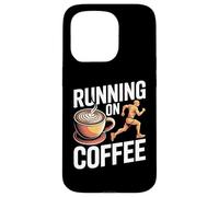 In esecuzione sulle vibrazioni della caffeina del corridore della maratona del caffè Custodia per iPhone 15 Pro