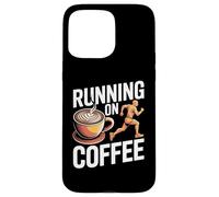 In esecuzione sulle vibrazioni della caffeina del corridore della maratona del caffè Custodia per iPhone 15 Pro Max