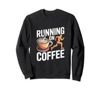 in Esecuzione sulle Vibrazioni della Caffeina del Corridore della Maratona del caffè Felpa
