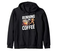 in Esecuzione sulle Vibrazioni della Caffeina del Corridore della Maratona del caffè Felpa con Cappuccio