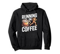 in Esecuzione sulle Vibrazioni della Caffeina del Corridore della Maratona del caffè Felpa con Cappuccio