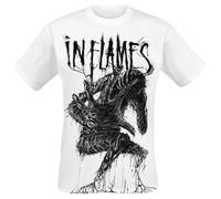 In Flames Big Creature Uomo T-Shirt Bianco XXL 100% Cotone Regular