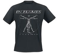 In Flames Clayman Vintage Uomo T-Shirt Nero 100% Cotone Regular