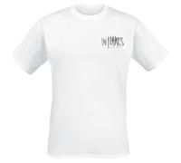 In Flames Foregone Distressed Logo Uomo T-Shirt Bianco M 100% Cotone Regular