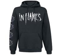 In Flames Jesterhead White Raven Uomo Felpa con Cappuccio Nero 50% Cotone, 50% Poliestere Regular
