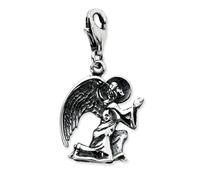 IN Ginocchio Angelo Charm Antichizzato .925 Argento Sterling Clip Amore La Vita