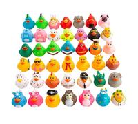 in gomma alla rinfusa - Set di 25 anatre in gomma multicolore per il bagno, per feste presnatali: regali di festa, regali di compleanno, ora del bagno, set misto