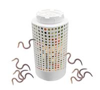In Ground Compost Bin, Crab Farming Waste Decomposer, 2.95x2.95x8.35 Inches, Odour-Reducing Vented Design, Durable Subsurface Structure, Small Vermicomposting Container for Garden Lawn Pond Organic