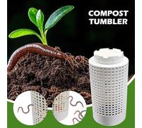 In-Ground Composter, Outdoor Waste Decomposer, Crab Shellfish Pond Compost Bin, 7.5x7.5x21.2cm, Easy-Bury Composting Container, Ventilated Lid Design, for Lawn, Farm, Gardeners, Yard, Beginners