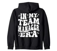 in Il Mio Team Manager Era Sport Mamma Coordinatore Vita Felpa con Cappuccio