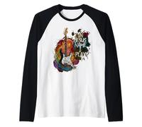in Jesus Name I Play Guitar Christian Guitarist God Faith Maglia con Maniche Raglan