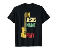 in Jesus Name I Suono la Chitarra Christian Guitar Player Maglietta