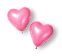 IN JOOYAA - 50 palloncini a forma di cuore rosa acceso, 30 cm, per San Valentino, matrimoni, compleanni, feste, decorazioni
